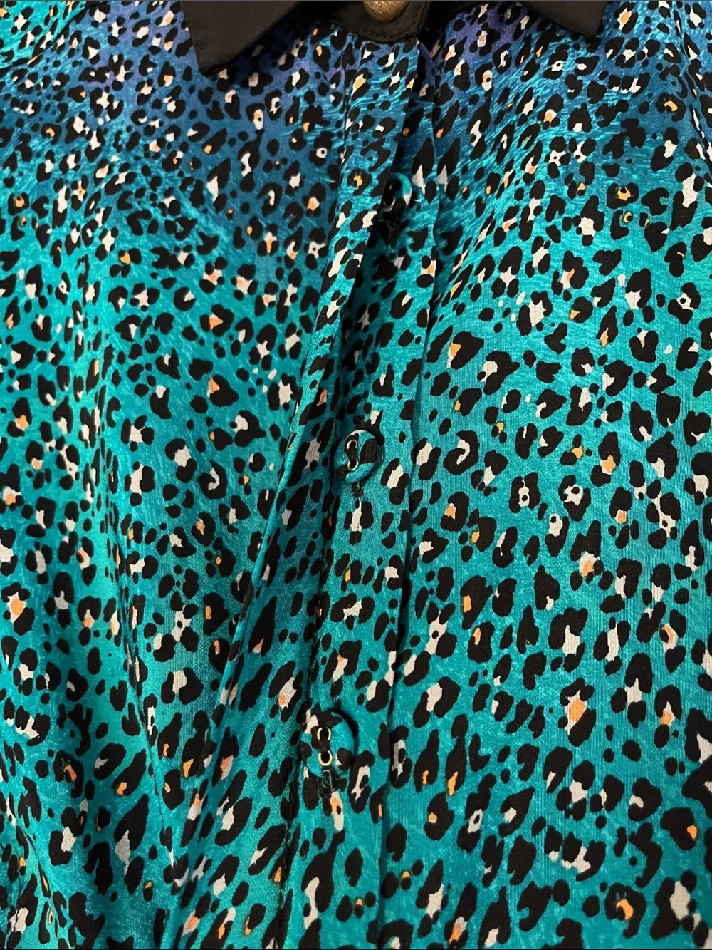 Nanette Lepore Leopard Print ButtonUp Blouse - Picture 4 of 9